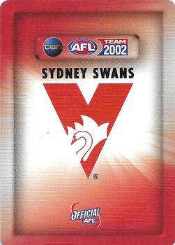 2002 Team Zone AFL Team - Silver #181 Michael O’Loughlin Back